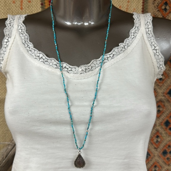 Twist and Turn Turquoise Wrap Necklace AND Bracelet by Chan Luu. Sundance - Picture 5 of 9